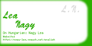 lea nagy business card